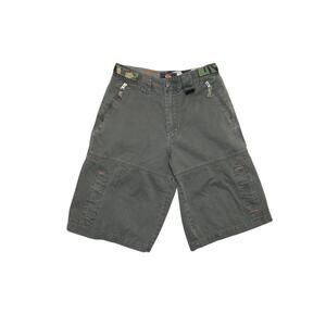 Vintage Route 66 Cargo Shorts Camo Waist Utility Y2K Style – Size 32